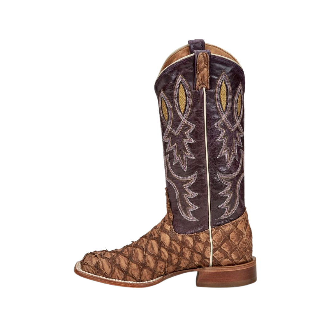 Tony Lama Women's Delora Pirarucu Chocolate Boots