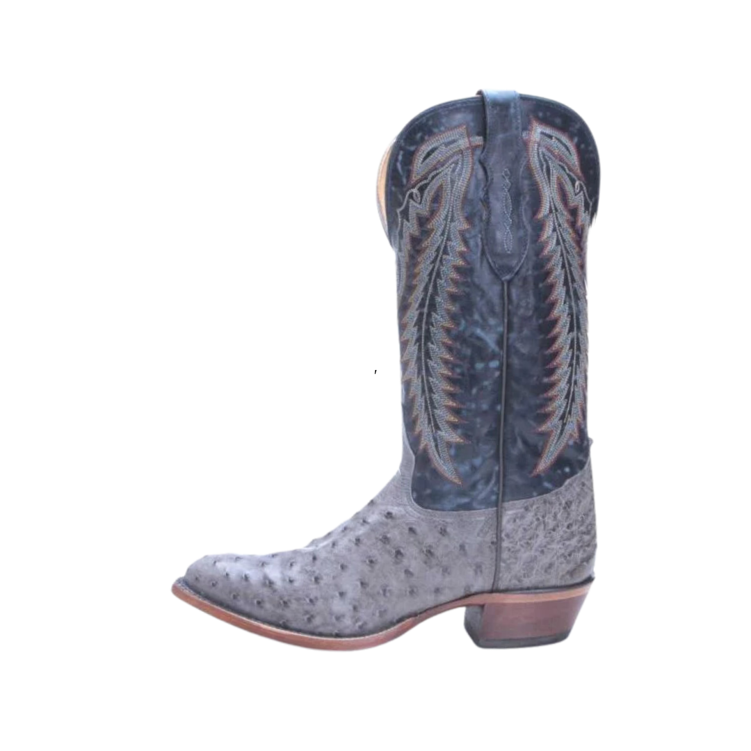 Tony Lama Men's Full Quill Ostrich Gray Boots