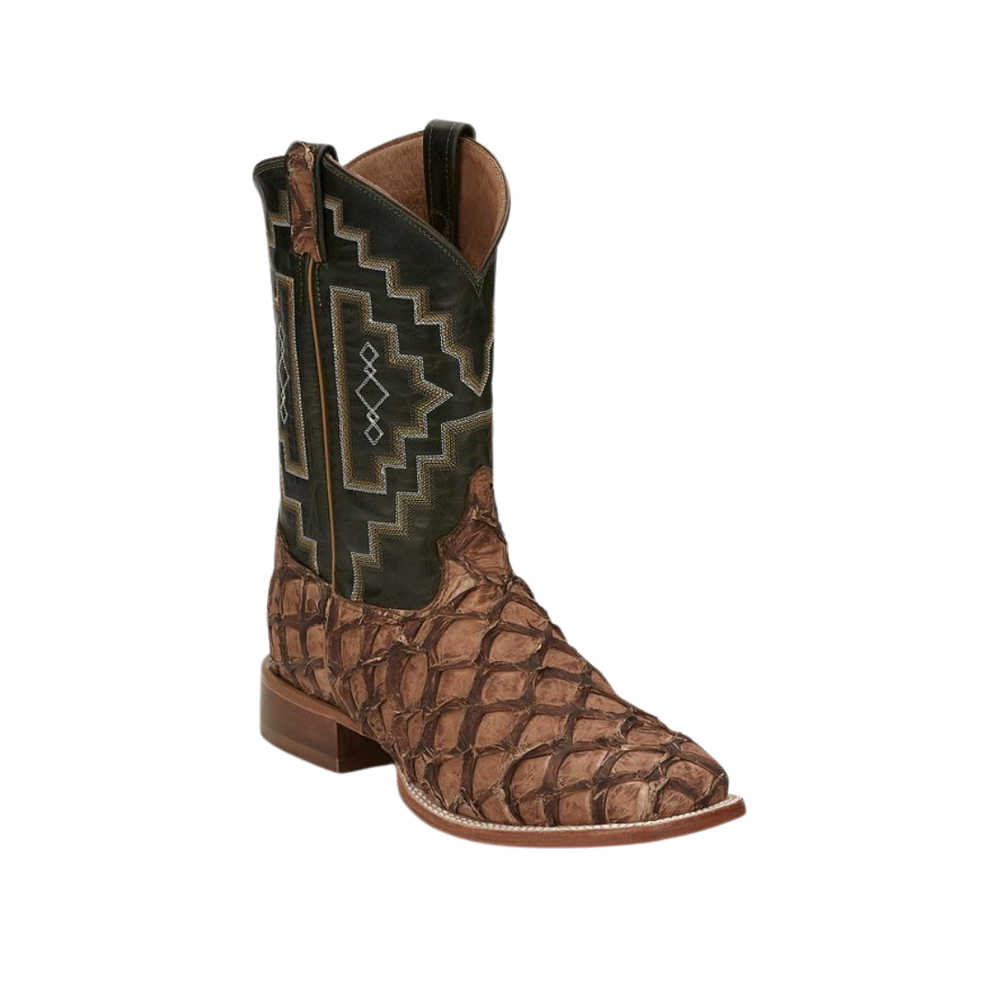 Tony Lama Men's Leviathan Pirarucu Chocolate Boots