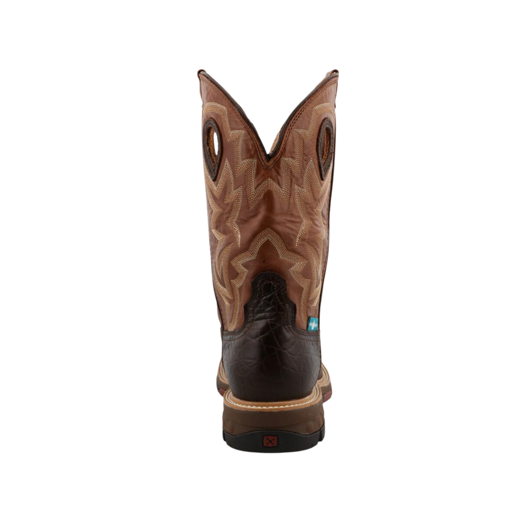 Twisted X Men's 12" Western Work Brown Boots