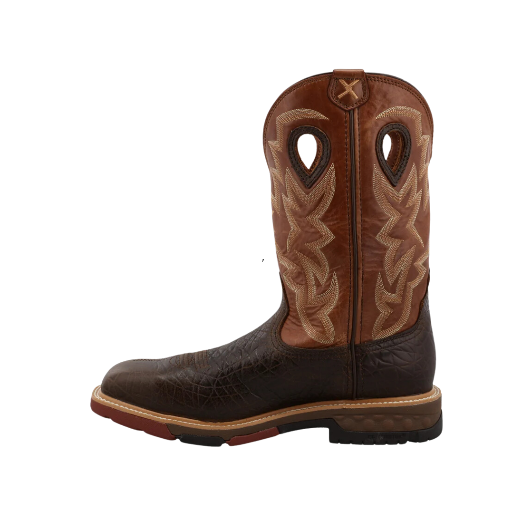 Twisted X Men's 12" Western Work Brown Boots