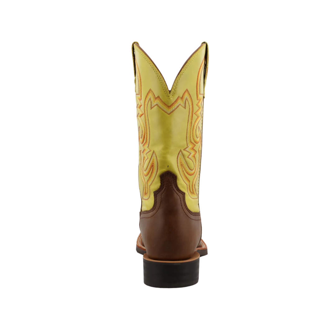 Twisted X Men's 12" Ruff Stock Western Peanut Lime Boots