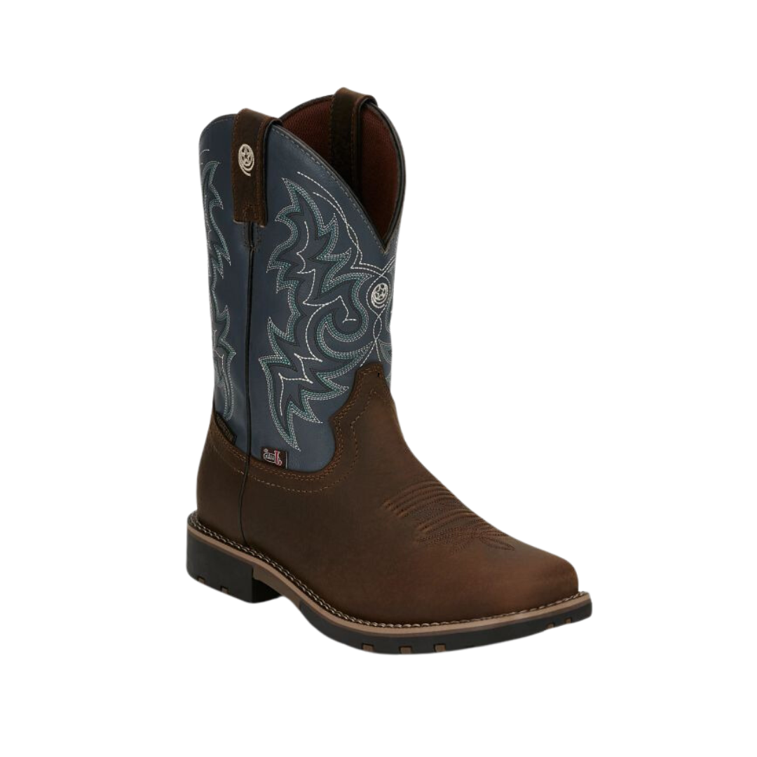 Justin Men's Fireman Waterproof Work Brown Boots