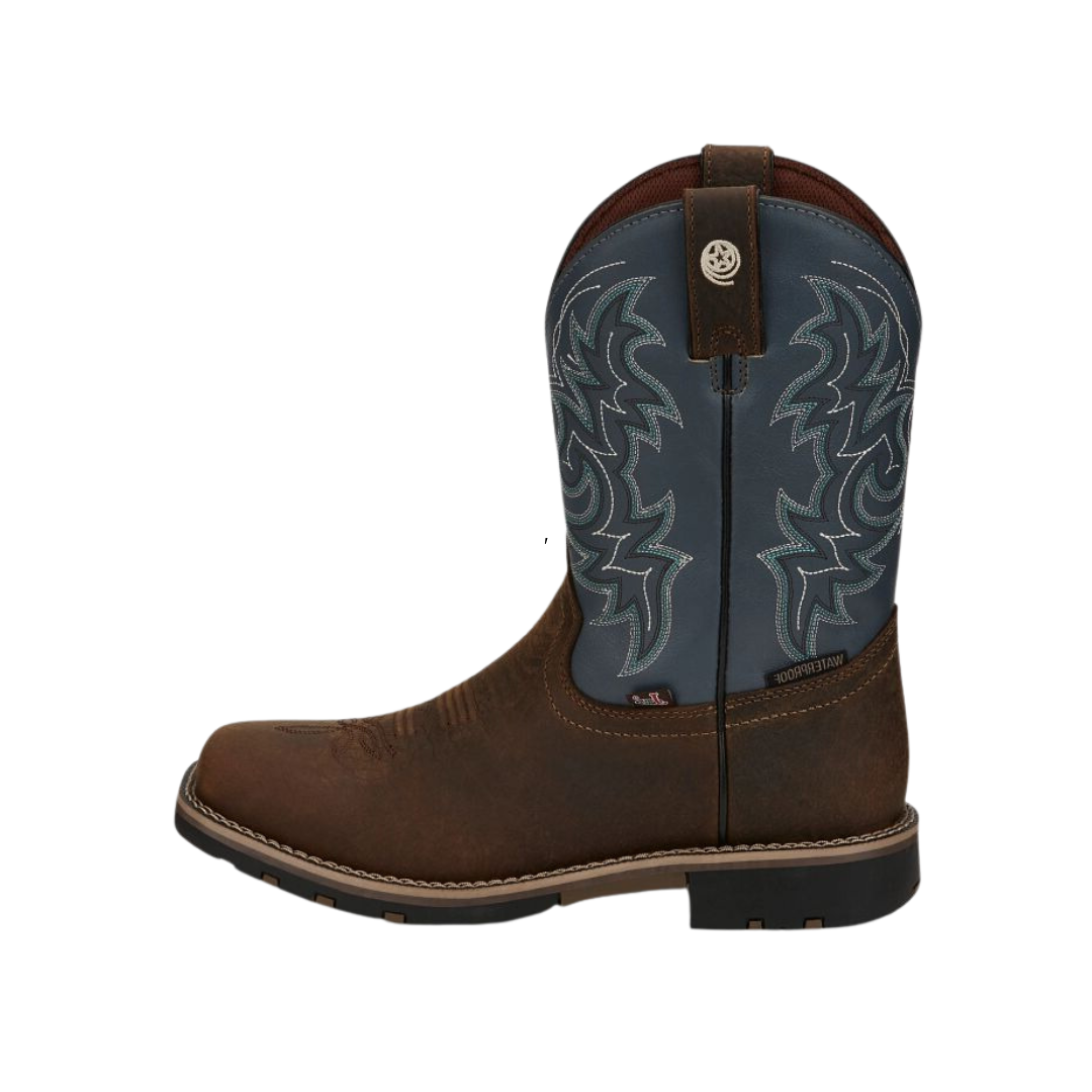 Justin Men's Fireman Waterproof Work Brown Boots
