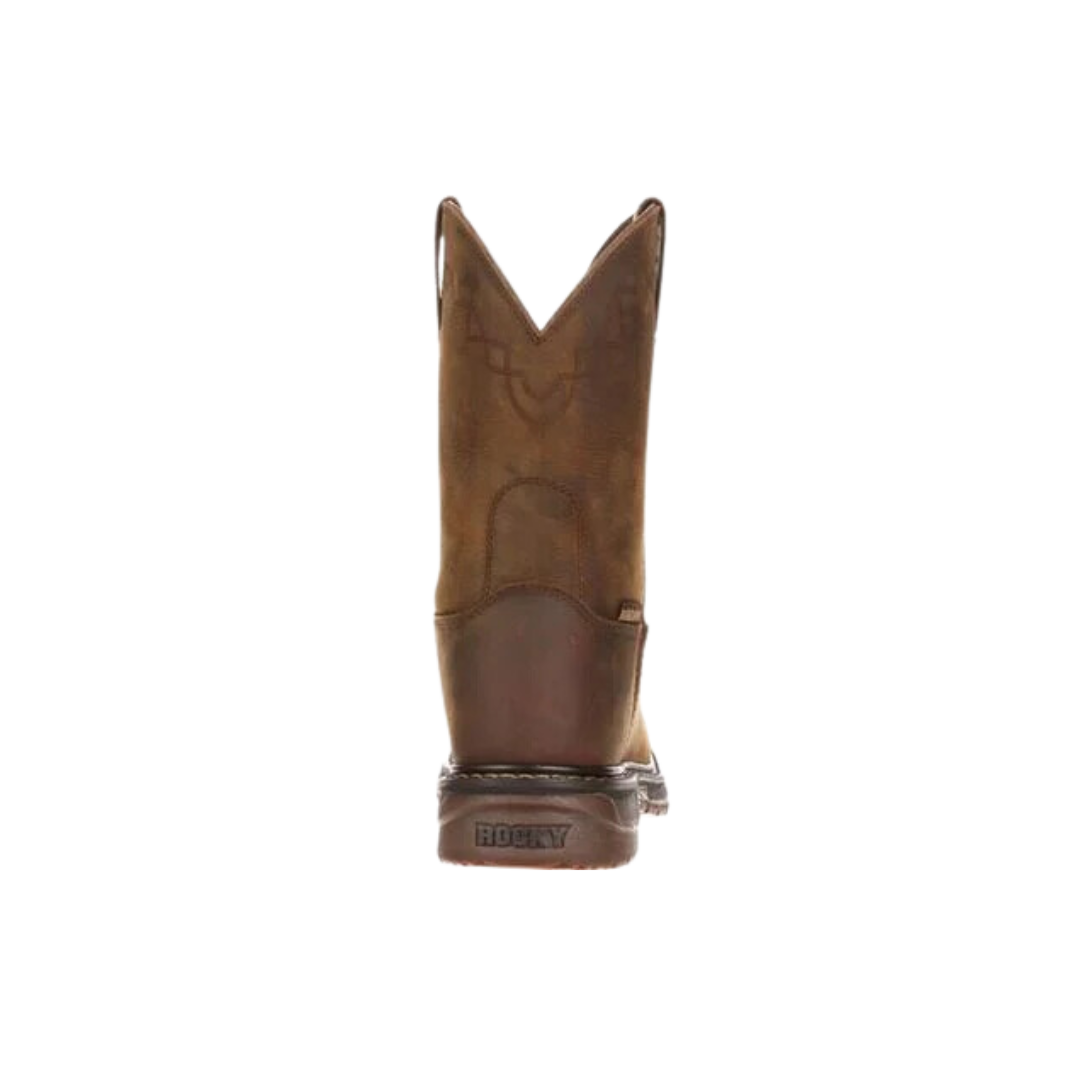 Rocky Boot Men's Original Ride Roper Western Trail Brown Boot