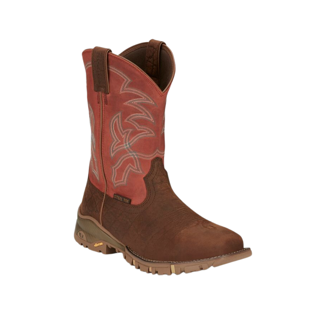 Tony Lama Men's Chestnut Roustabout Work Brown Boots