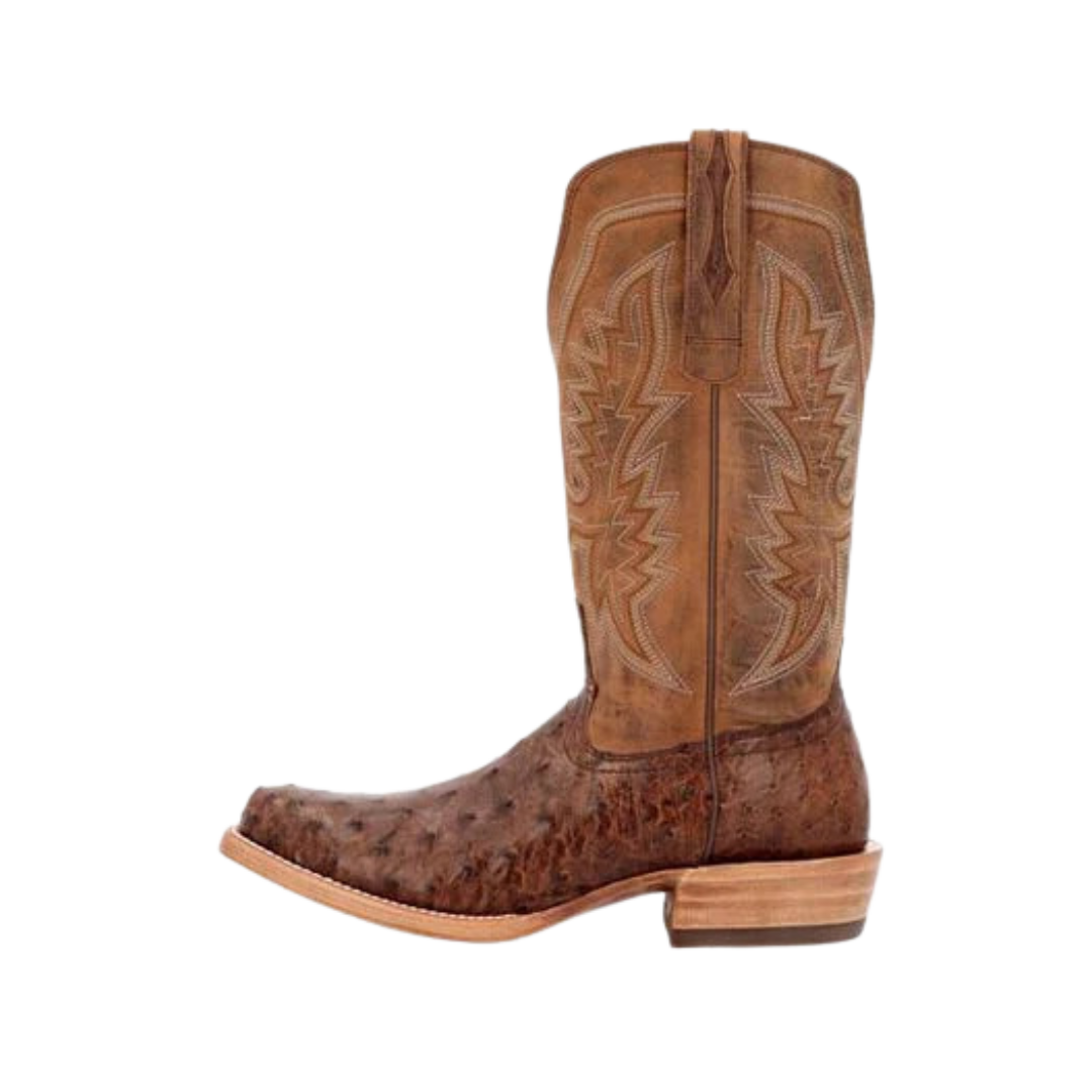 Rocky Boot Men's Durango Prca Collection Full Quill Ostrich Western Kango Tobacco And Rust Boot