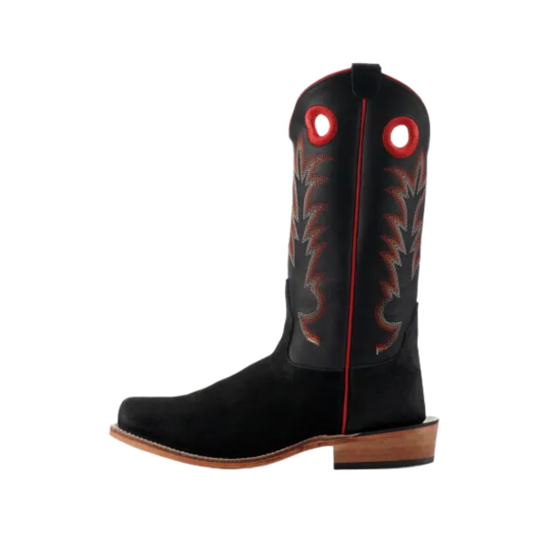 Old West Youth Boy's Medium Square Suede Black Boots