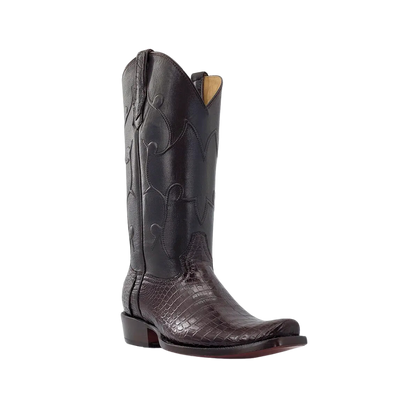 R Watson Nile Crocodile Chocolate Boots