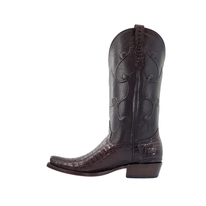 R Watson Nile Crocodile Chocolate Boots