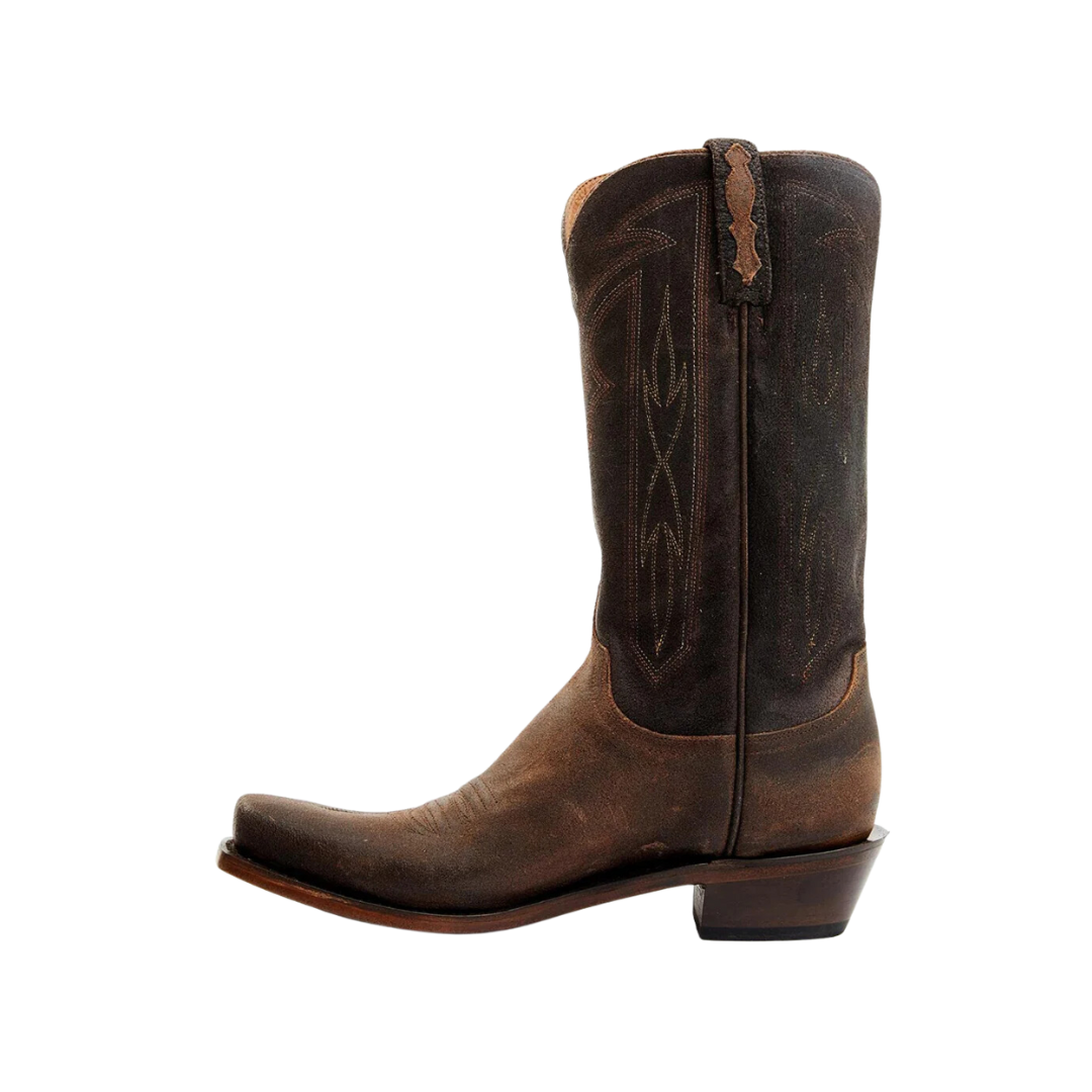 Lucchese Men's Suede Cowboy Whiskey Boots