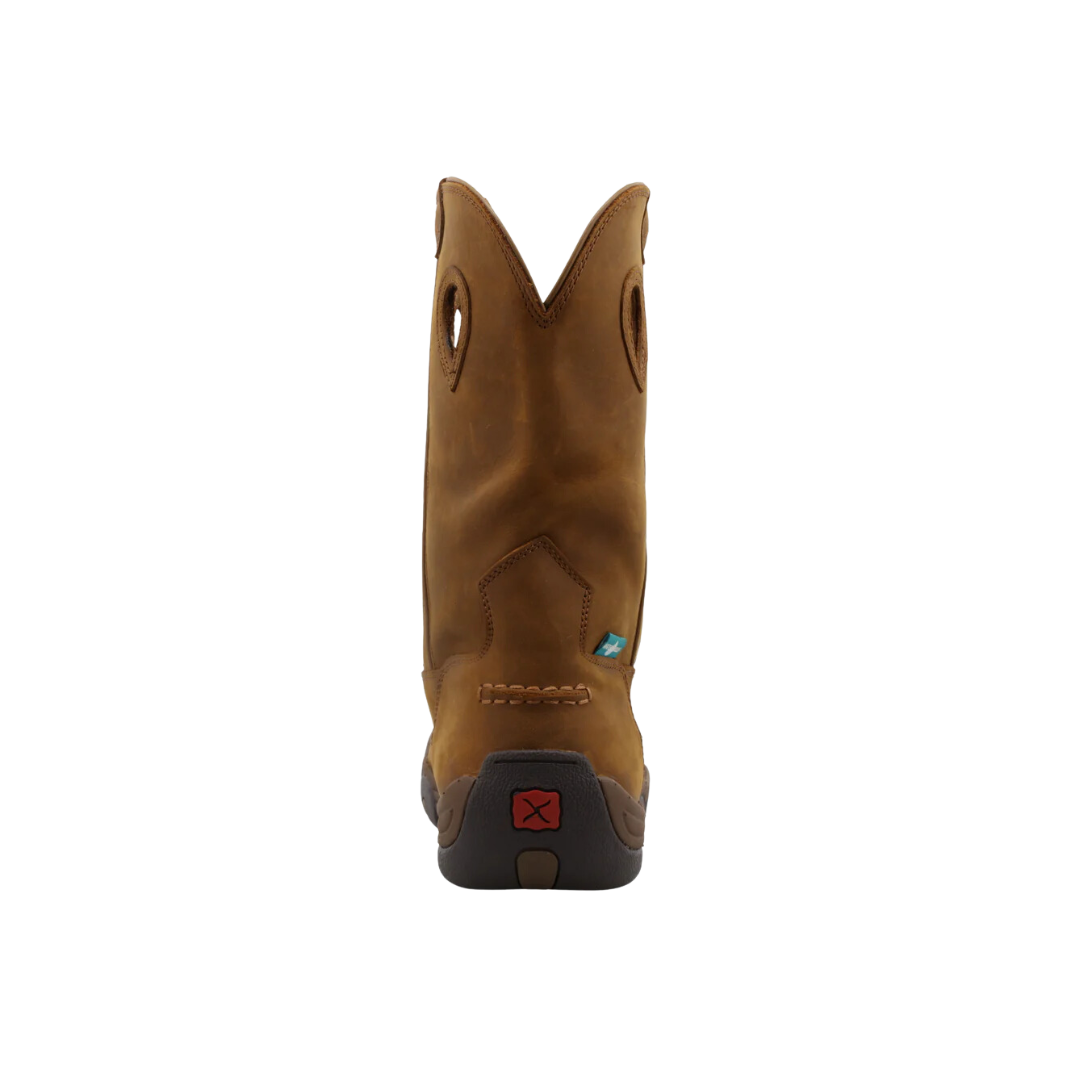 Twisted Men's 11 Pull On Hiker Distressed Saddle & Saddle Boots