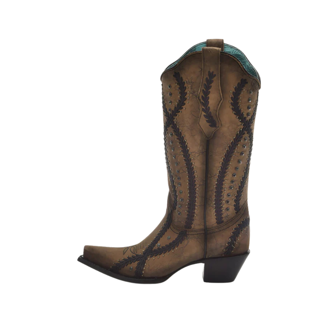 Corral Boots Women's Crystals Studs Brown Boots