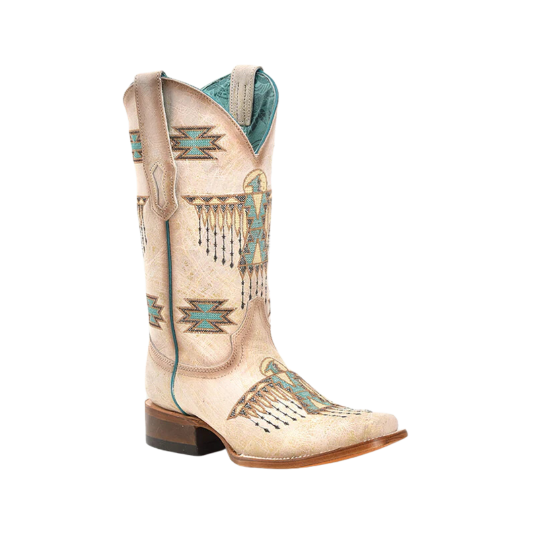 Corral Boots Women's Cowboy Woven Eagle White Boots