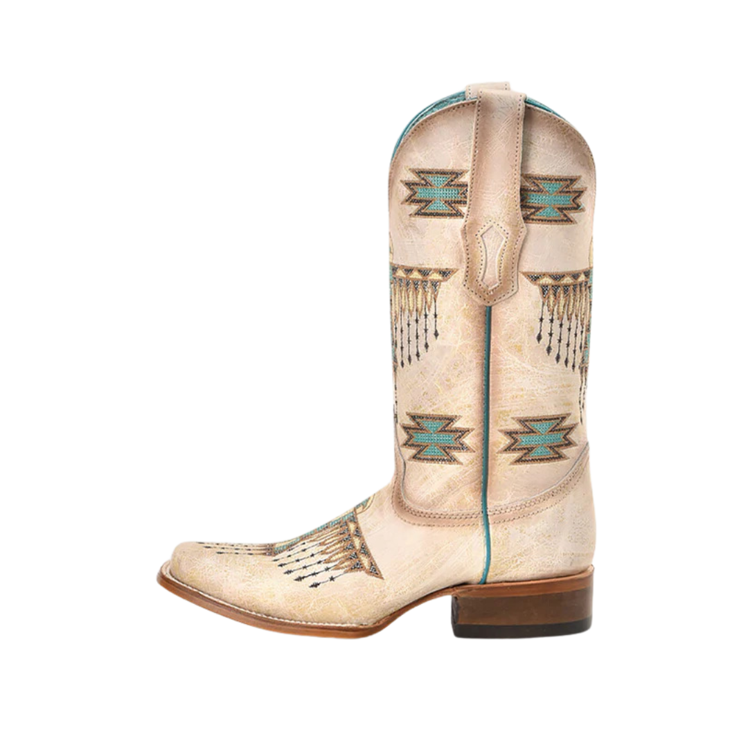 Corral Boots Women's Cowboy Woven Eagle White Boots