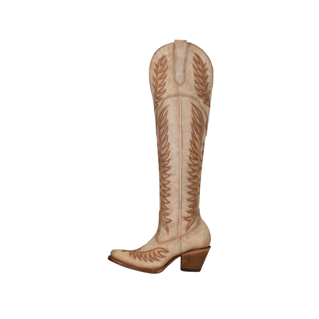 Corral Women's Sleek Bone Colored Tall Top Bone Boots