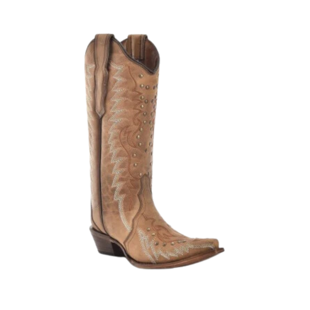 Corral Women's Embroidery Studs Sand Boots