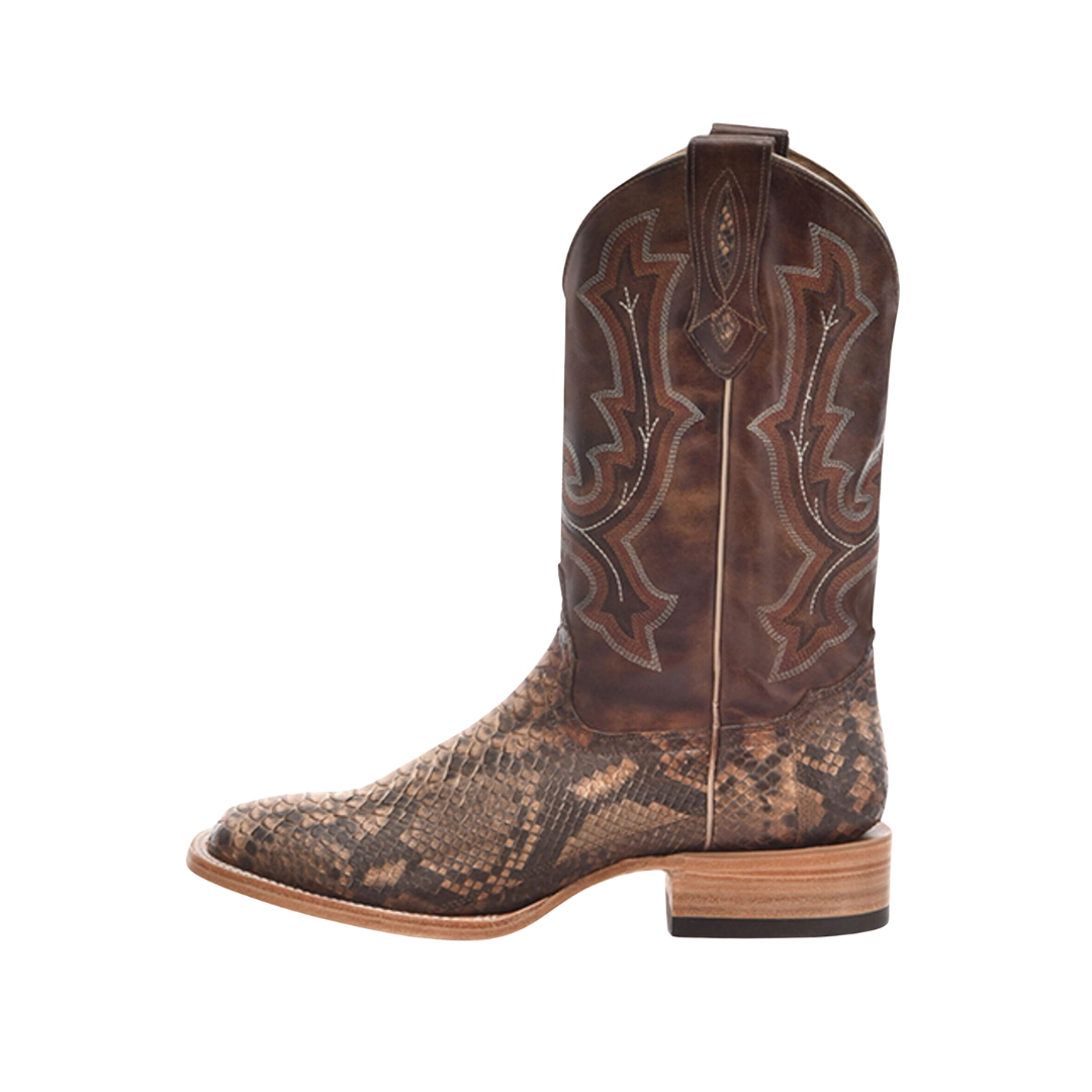 Corral Men's Exotic Python Western Broad Natural Brown Boots