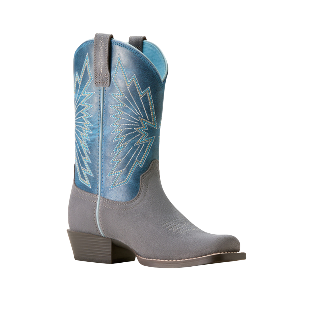 Ariat Youth Girl's Decatur Suede Blue Boots