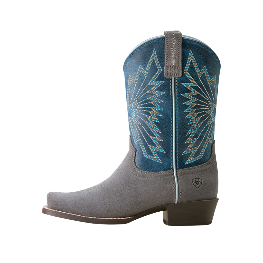 Ariat Youth Girl's Decatur Suede Blue Boots