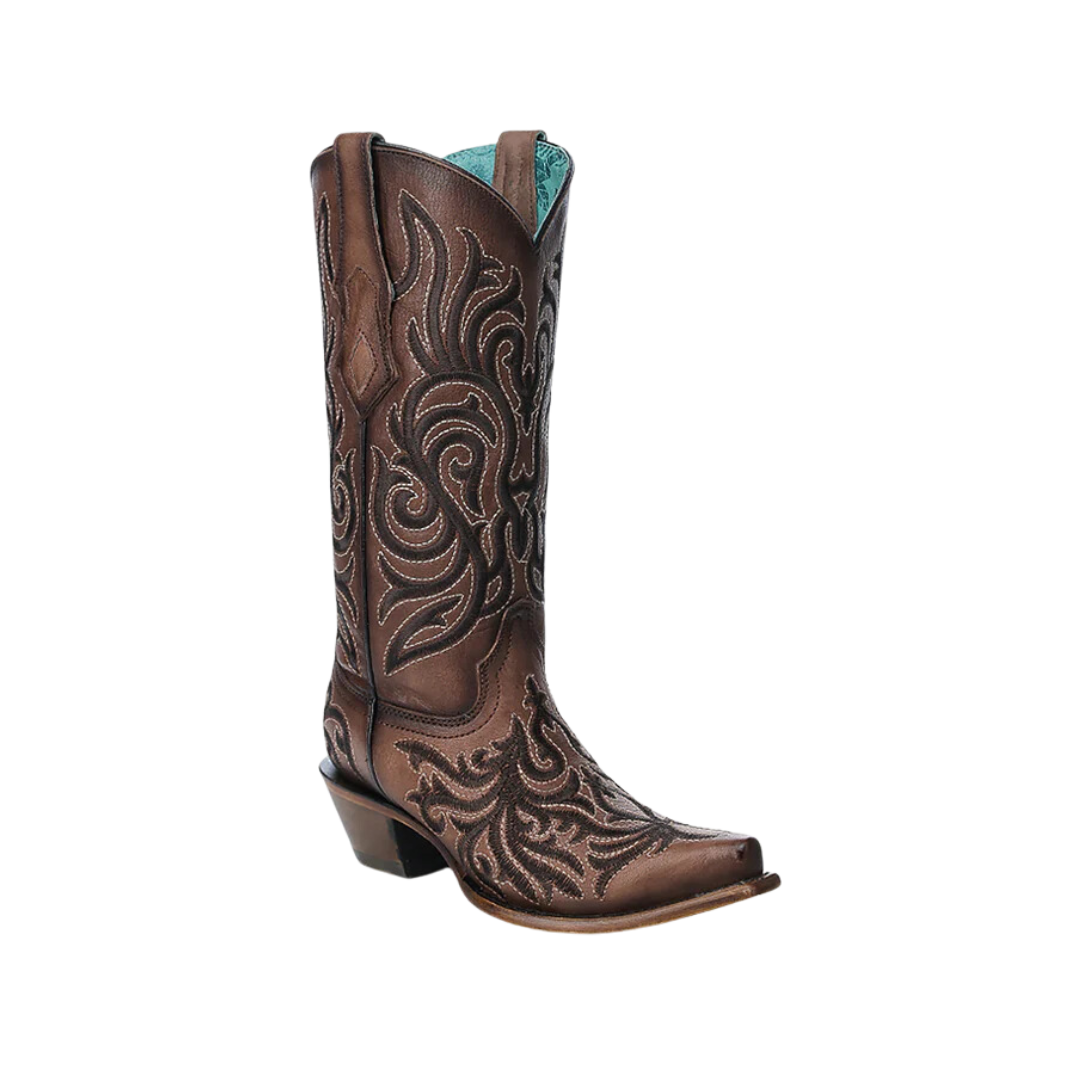 Corral Women's Embroidery Snip Brown Boots