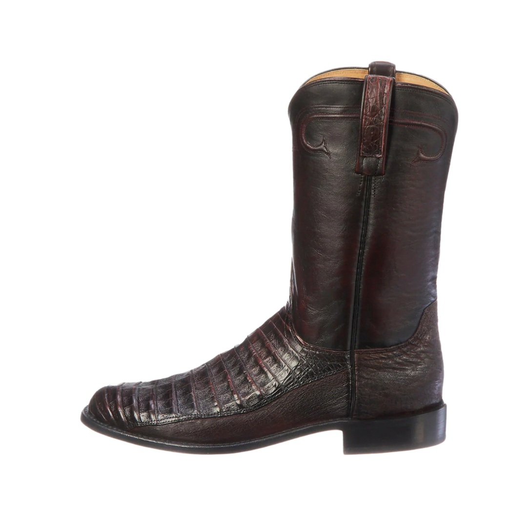 Lucchese Men's Gerard Caiman Black Cherry Boots