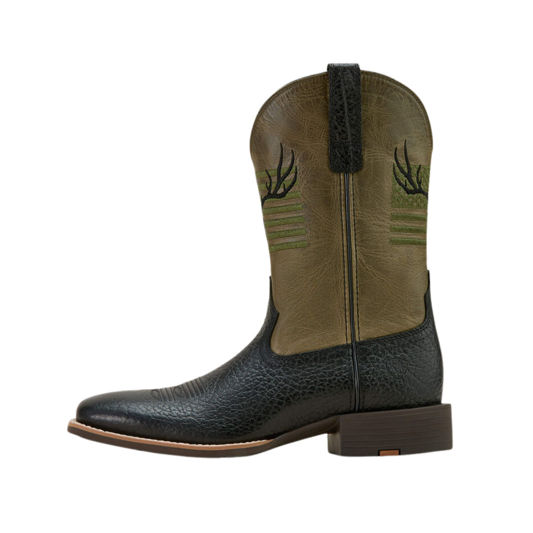 Ariat Men's Sport Antlers Wide Square Toe Cowboy Boot
