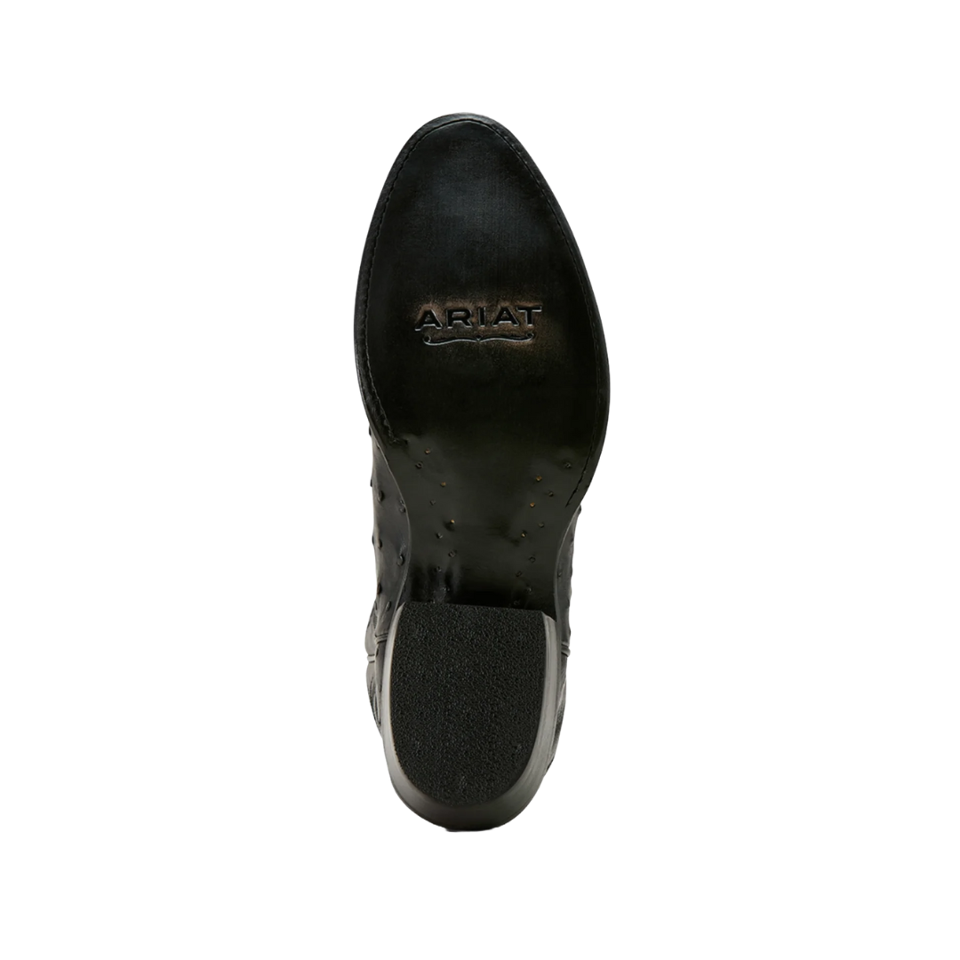 Ariat Men's Vesper Full Quill Ostrich Cowboy Black Boots