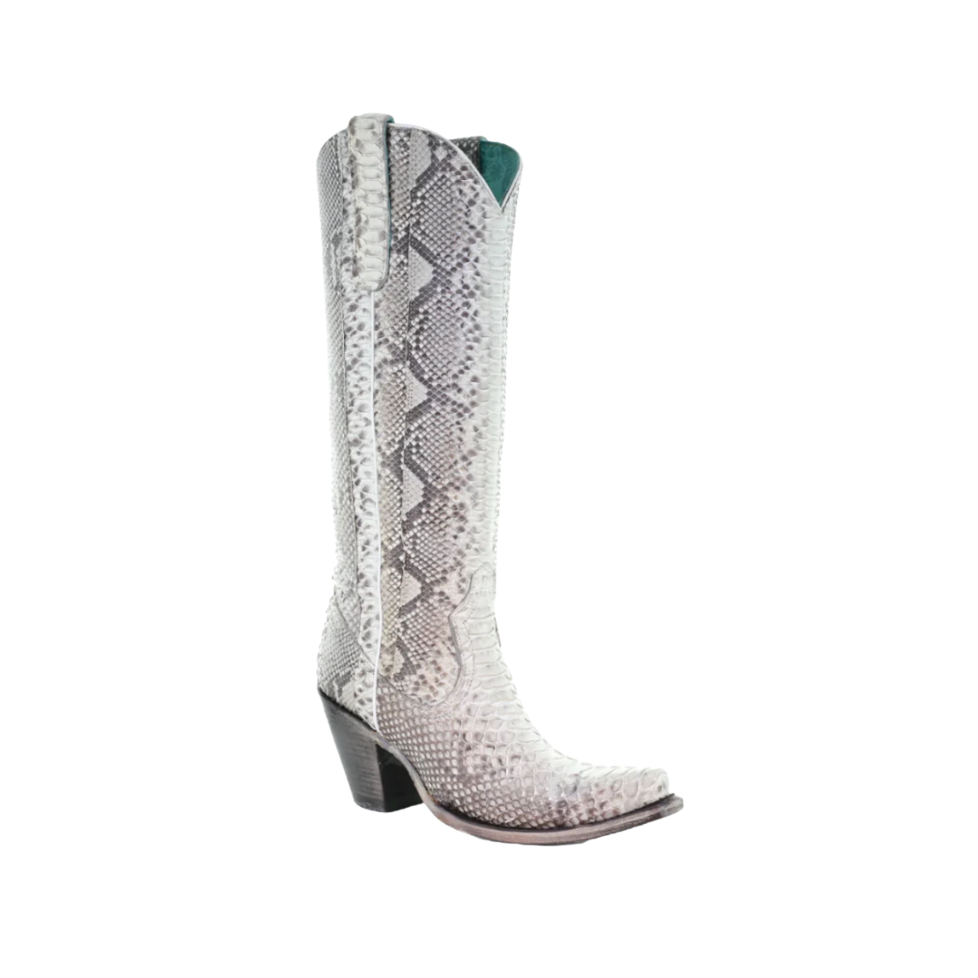 Corral Women's Natural Python Glitter Finish Boots