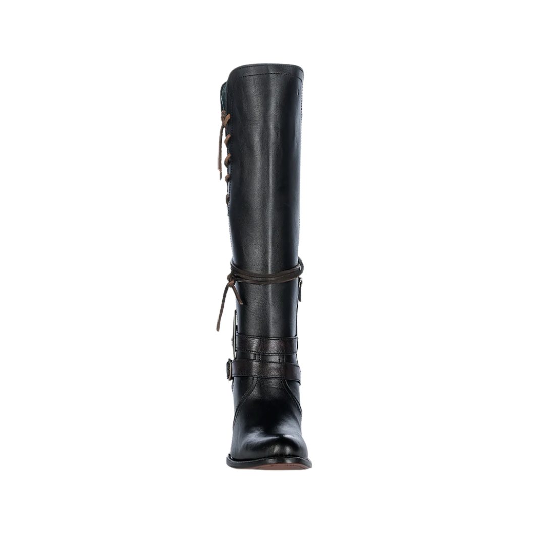 Corral Women's Harness And Lace Tall Top Round Black Boots