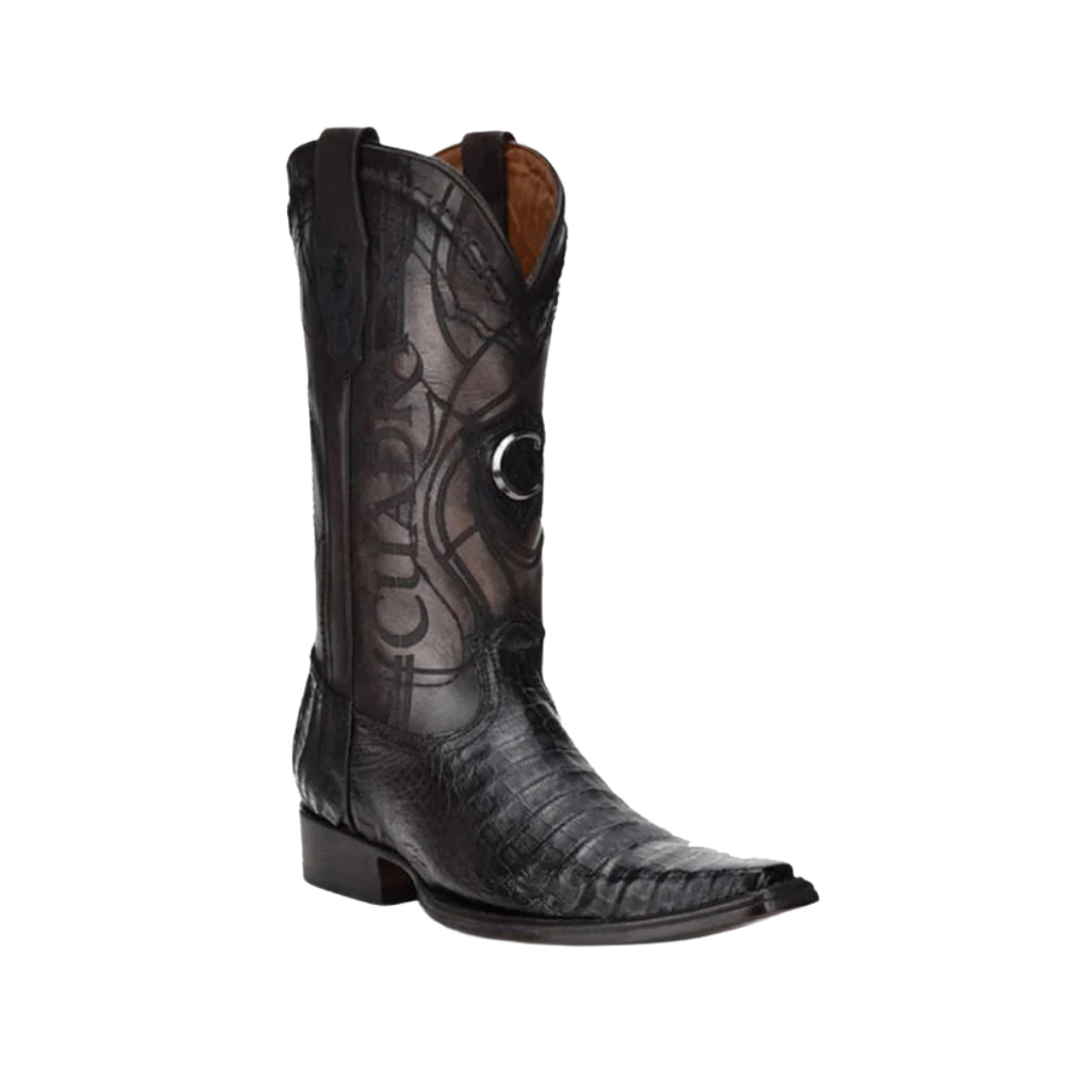 Cuadra Men's Exotic Caiman Fuscus Black Boots