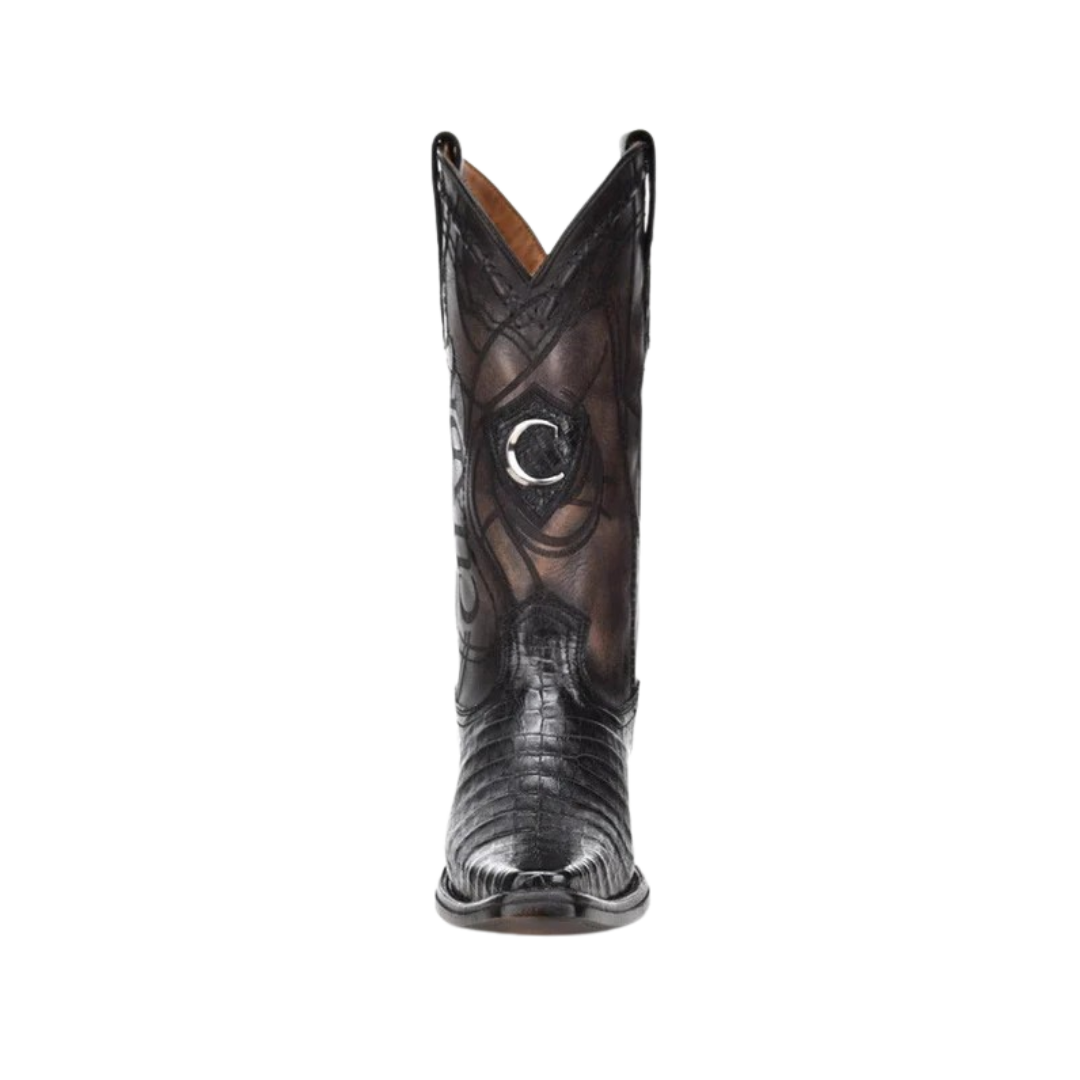 Cuadra Men's Exotic Caiman Fuscus Black Boots