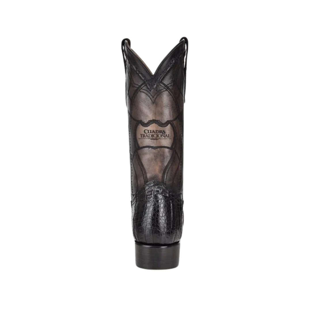 Cuadra Men's Exotic Caiman Fuscus Black Boots