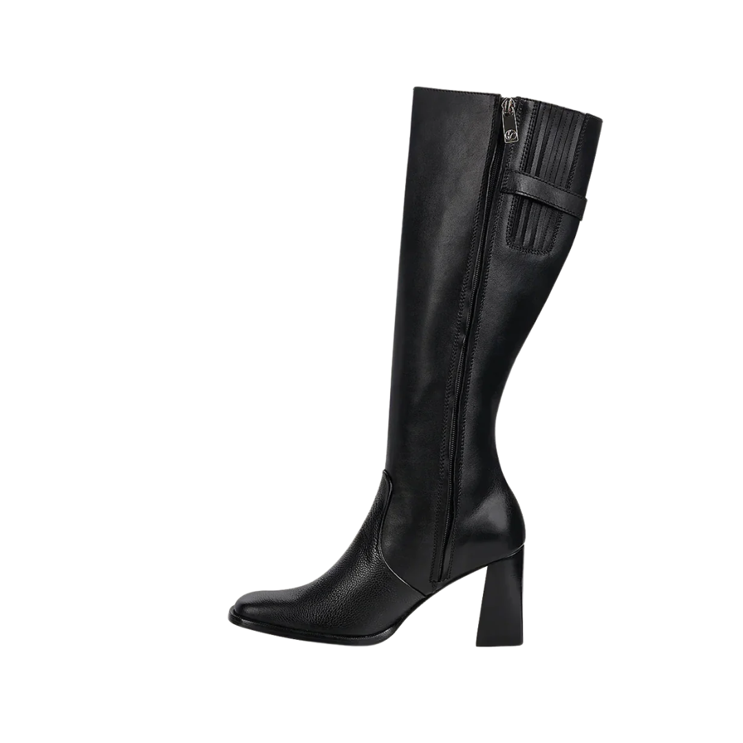 Cuadra Women's French Zipper Black Boots