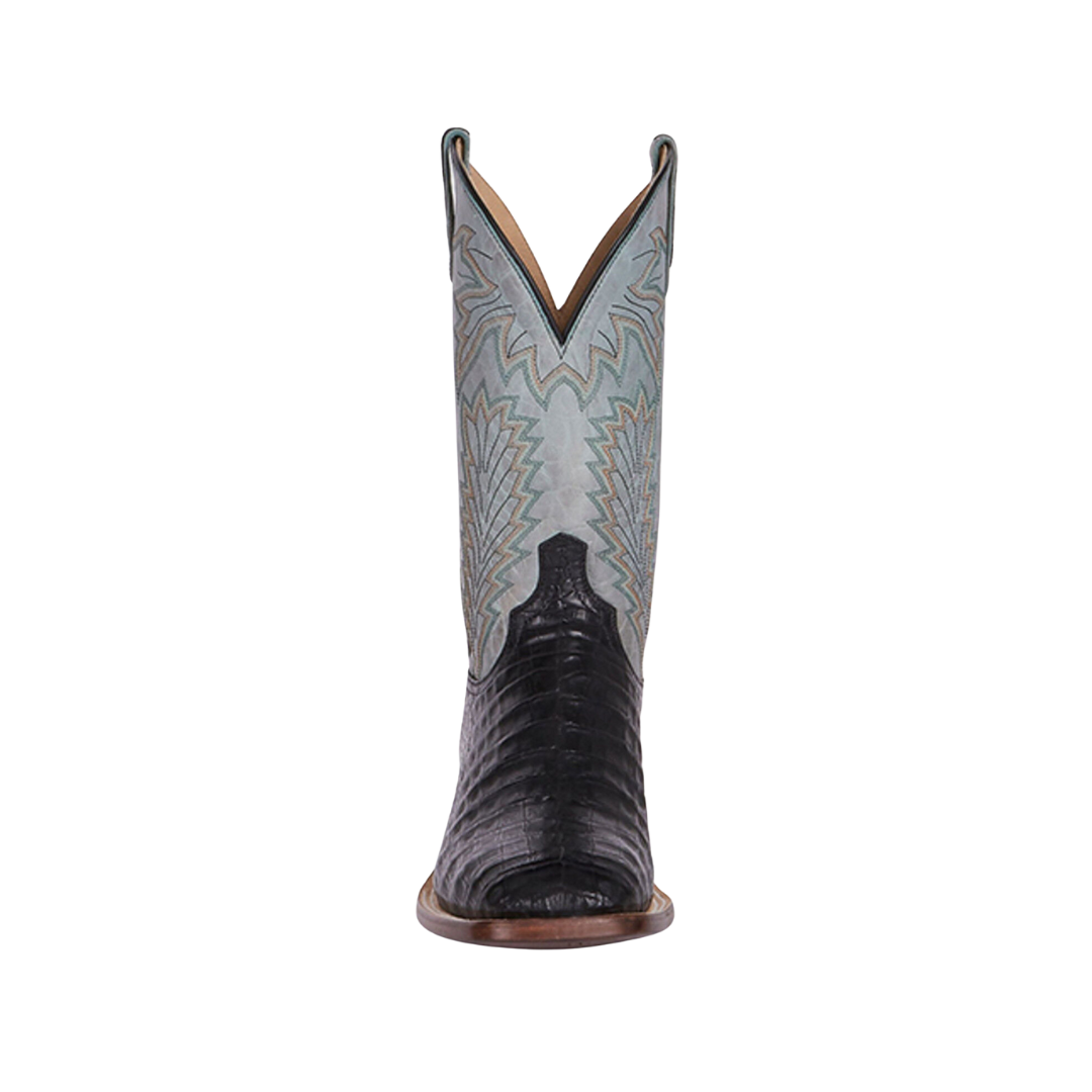 Lucchese Men's Caiman Goat Black Blue Boots
