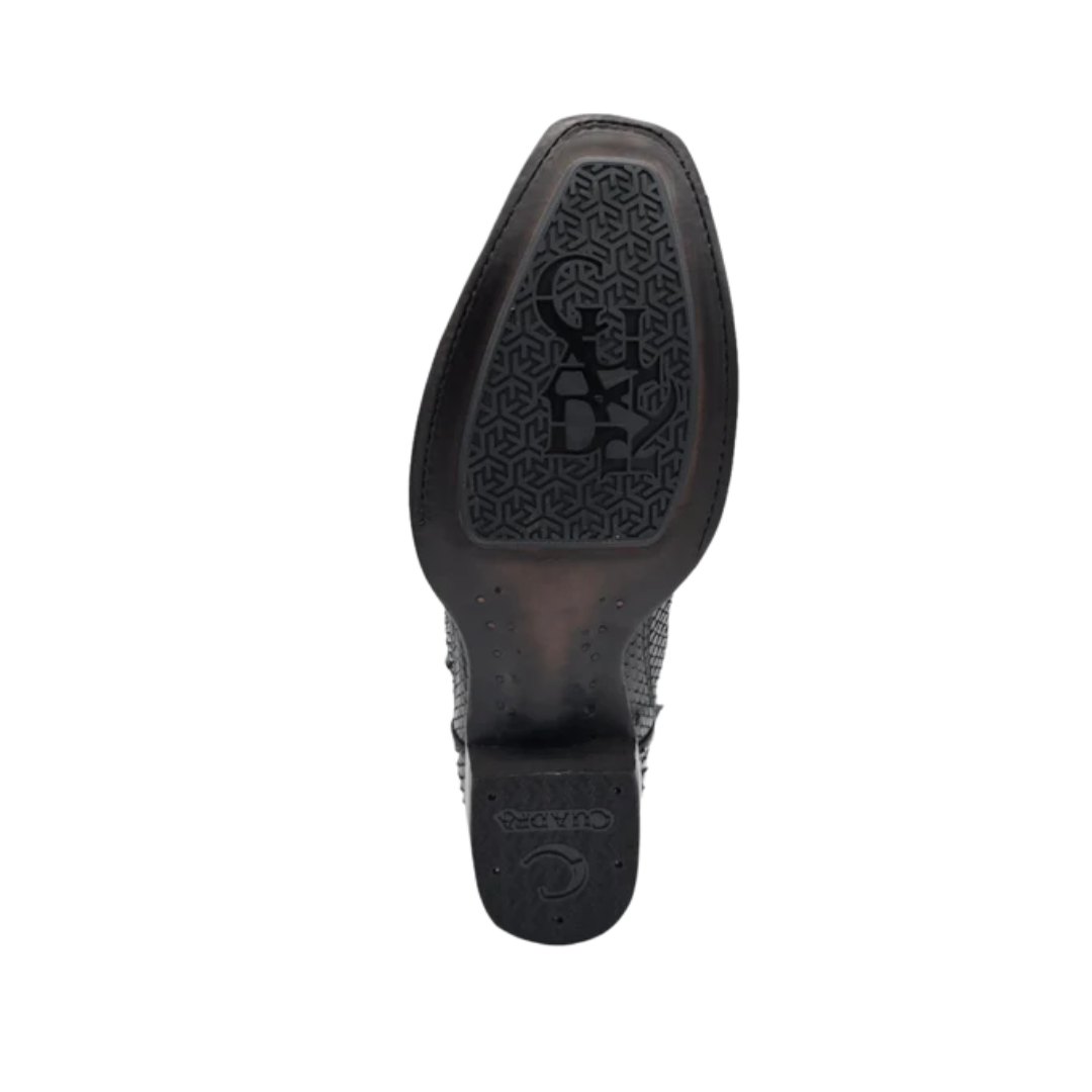 Cuadra Men's Python Embroidery Black Boots