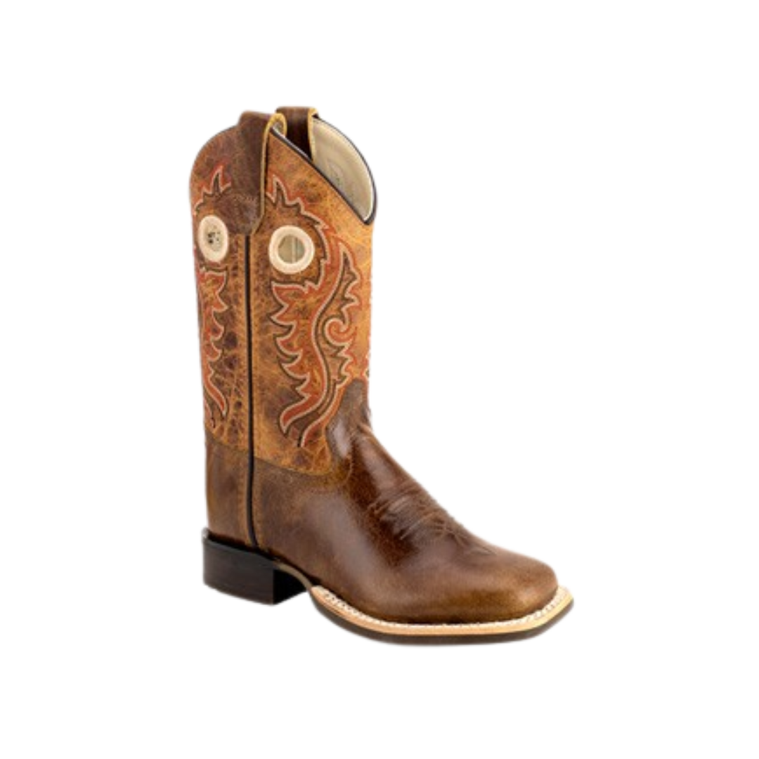 Old West Youth Unisex Goodyear Square Brown Boots