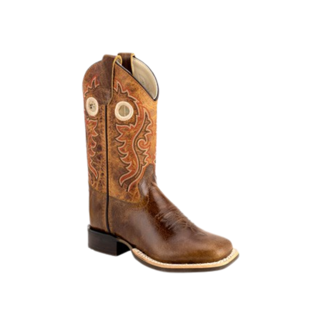 Old West Youth Unisex Goodyear Broad Brown Boots