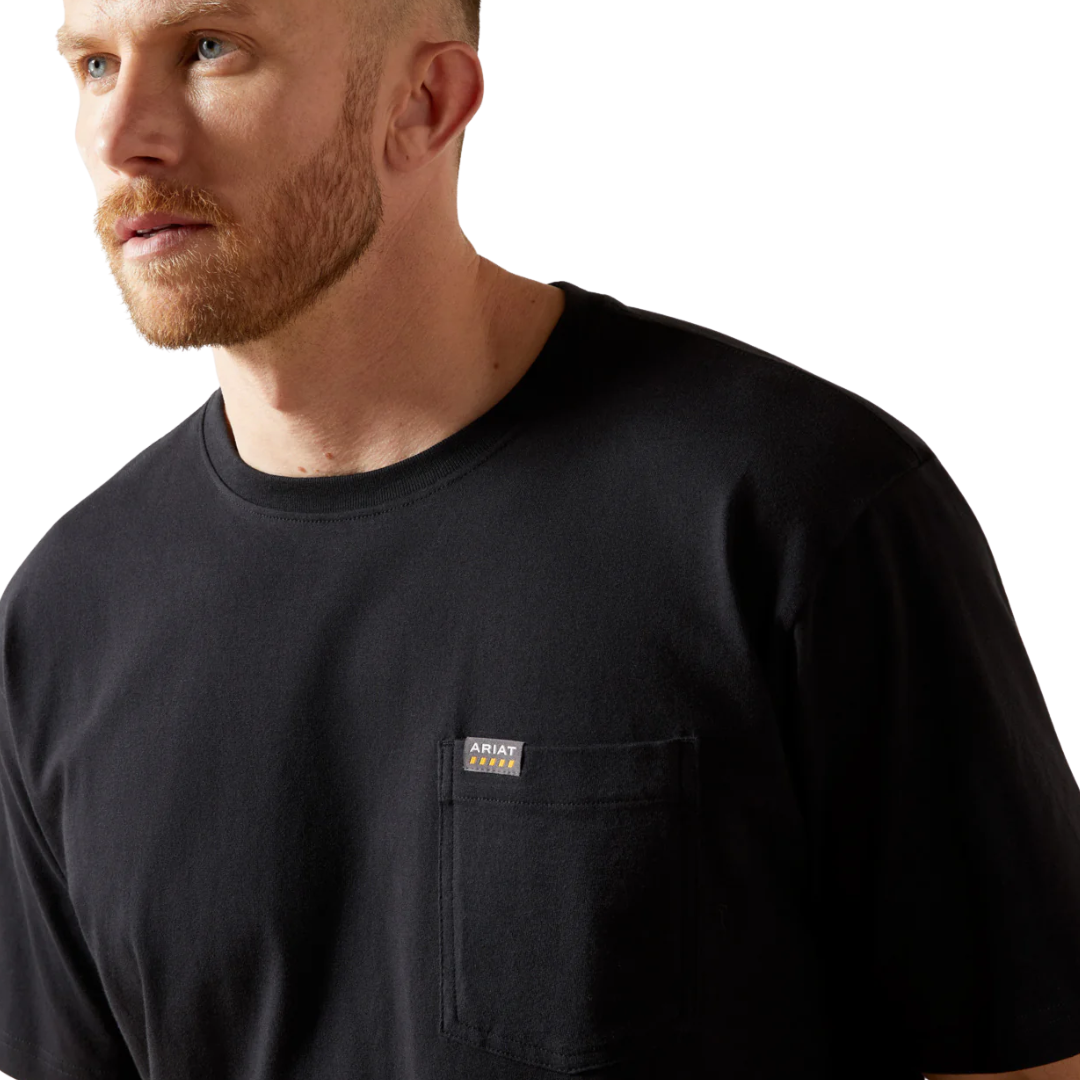 Ariat Men's Rebar Cotton Strong Black Tee Shirt