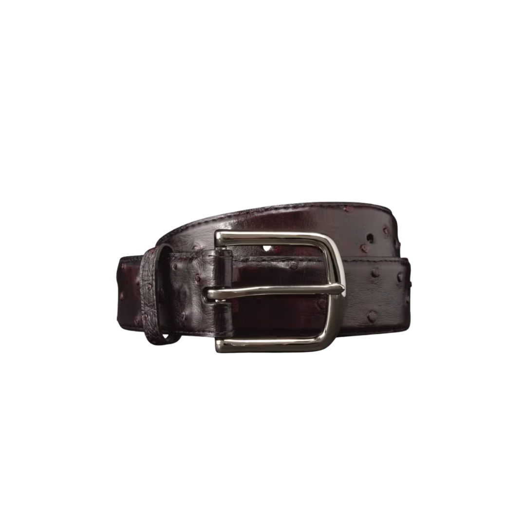 Tecovas Men's Ostrich Black Cherry Belt