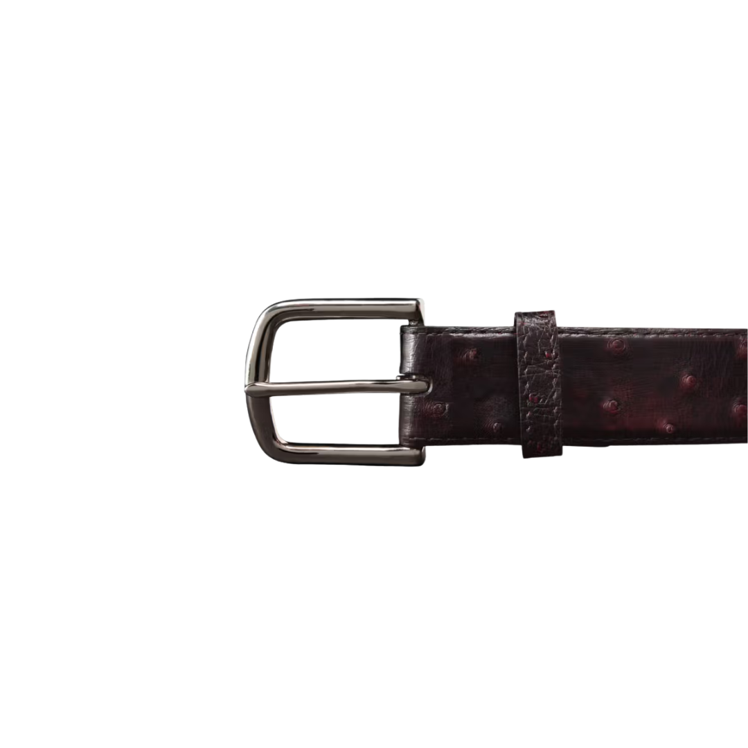 Tecovas Men's Ostrich Black Cherry Belt