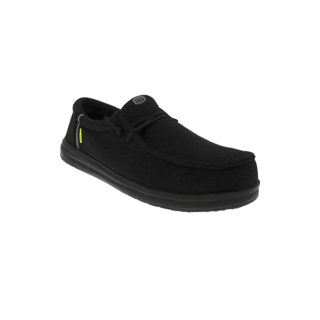 Hey Dude Men's Wally Carbon Work Black Shoes