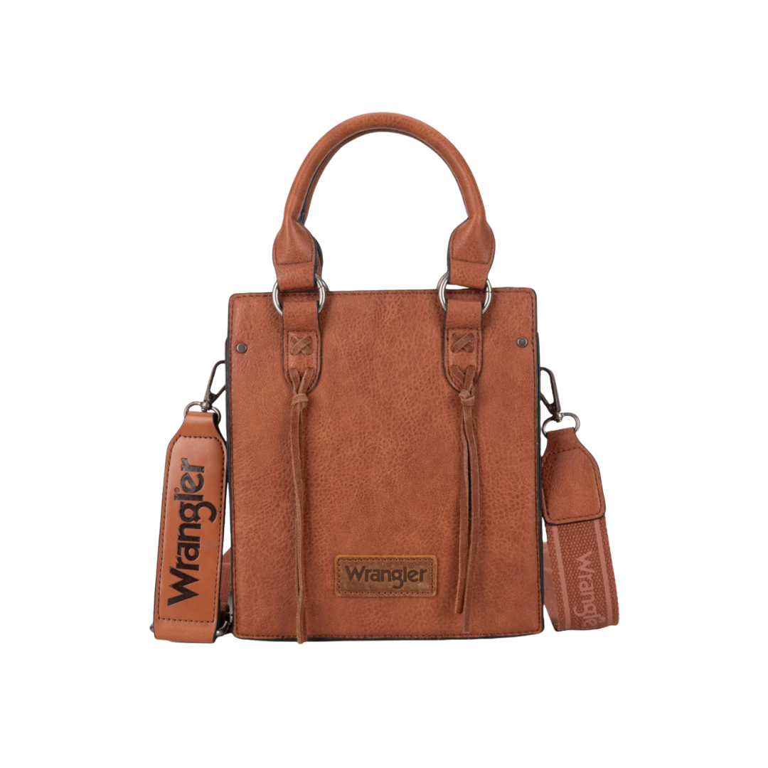 Wrangler Women's Leather Handbag Brown Tote