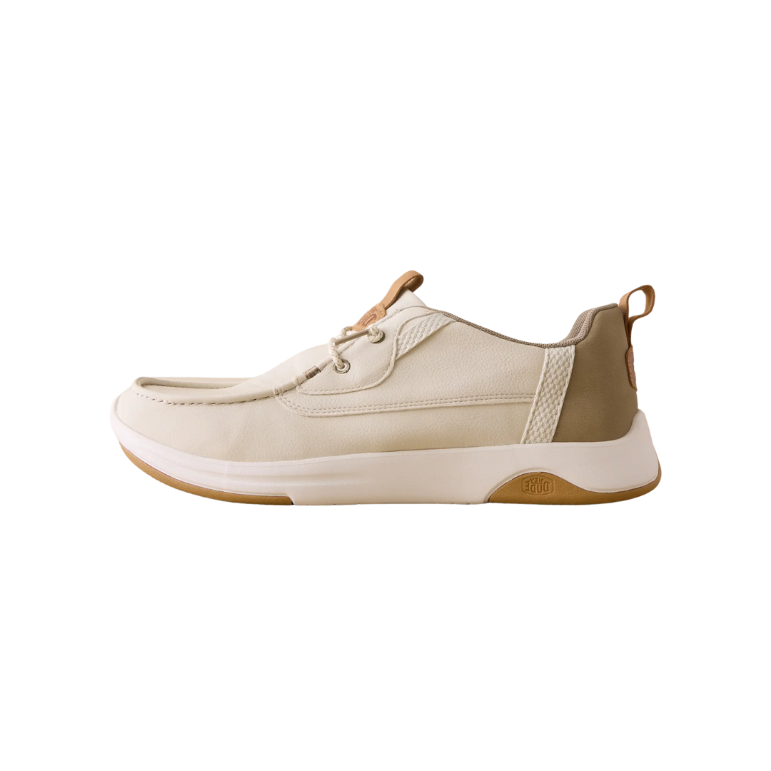 Hey Dude Men's Wally Drift Silver Birch White Shoes | Lightweight