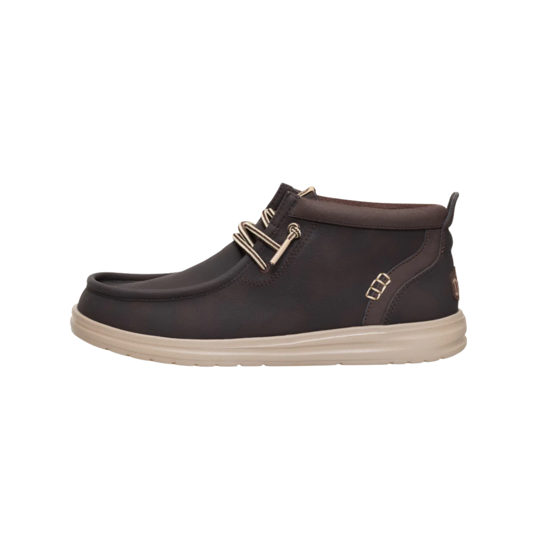 Hey Dude Men's Wally Mid Gripr Mole Brown Shoes