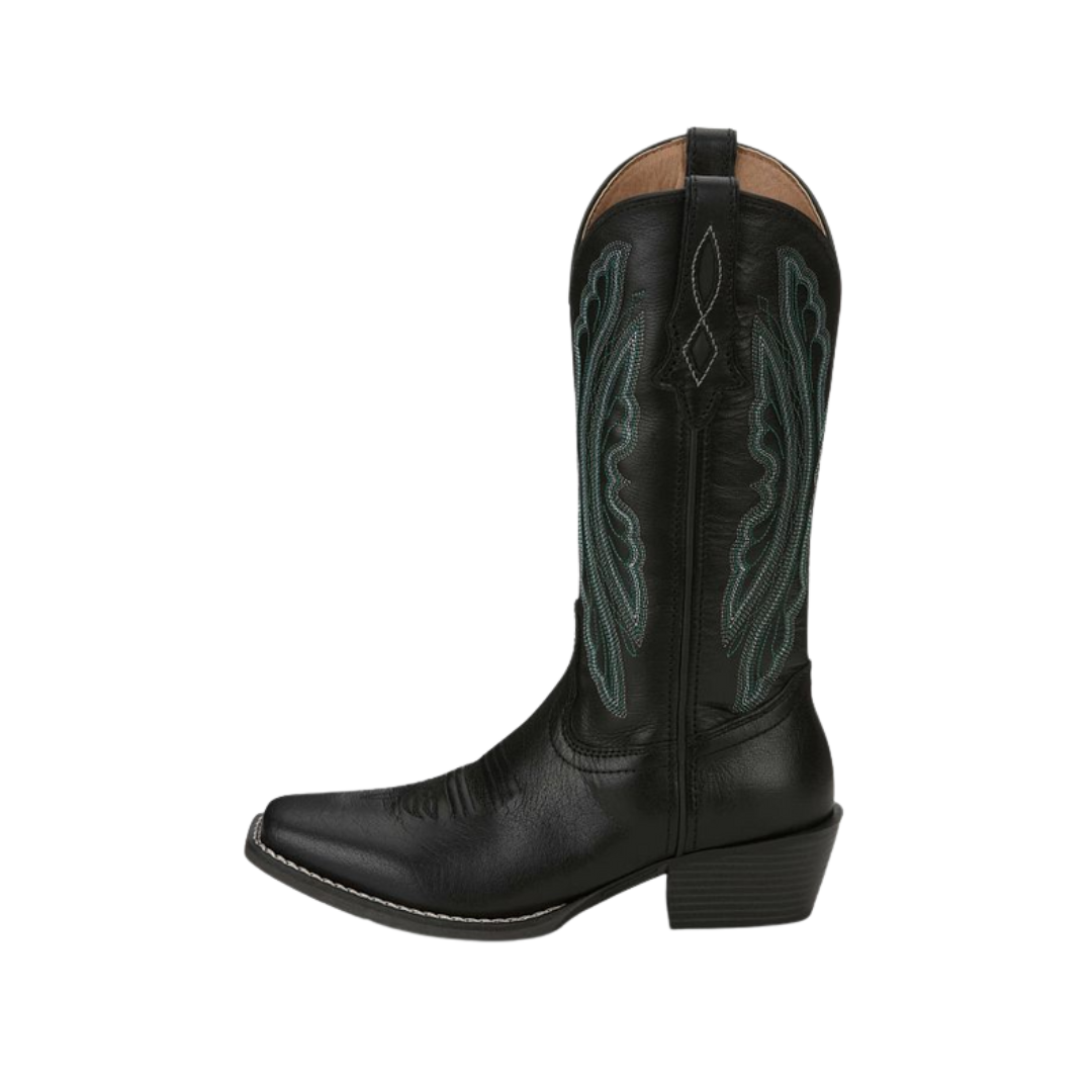 Justin Women's Rae Midnight Water Buffalo Black Boots