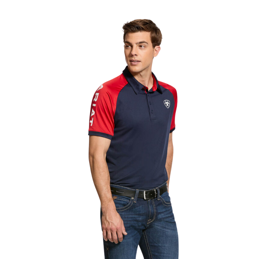 Ariat Men's Team 3.0 Polo Blue Shirt