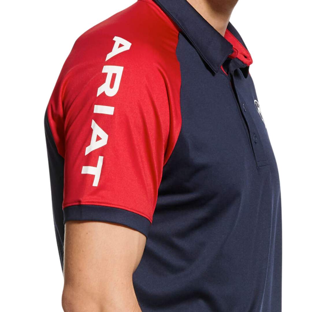 Ariat Men's Team 3.0 Polo Blue Shirt