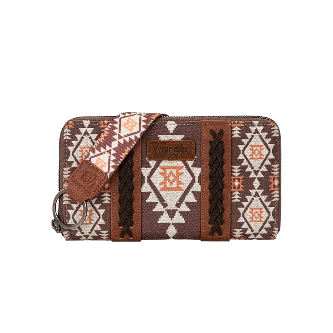 Wrangler Women's Southwestern Art Print Coffee Wallet