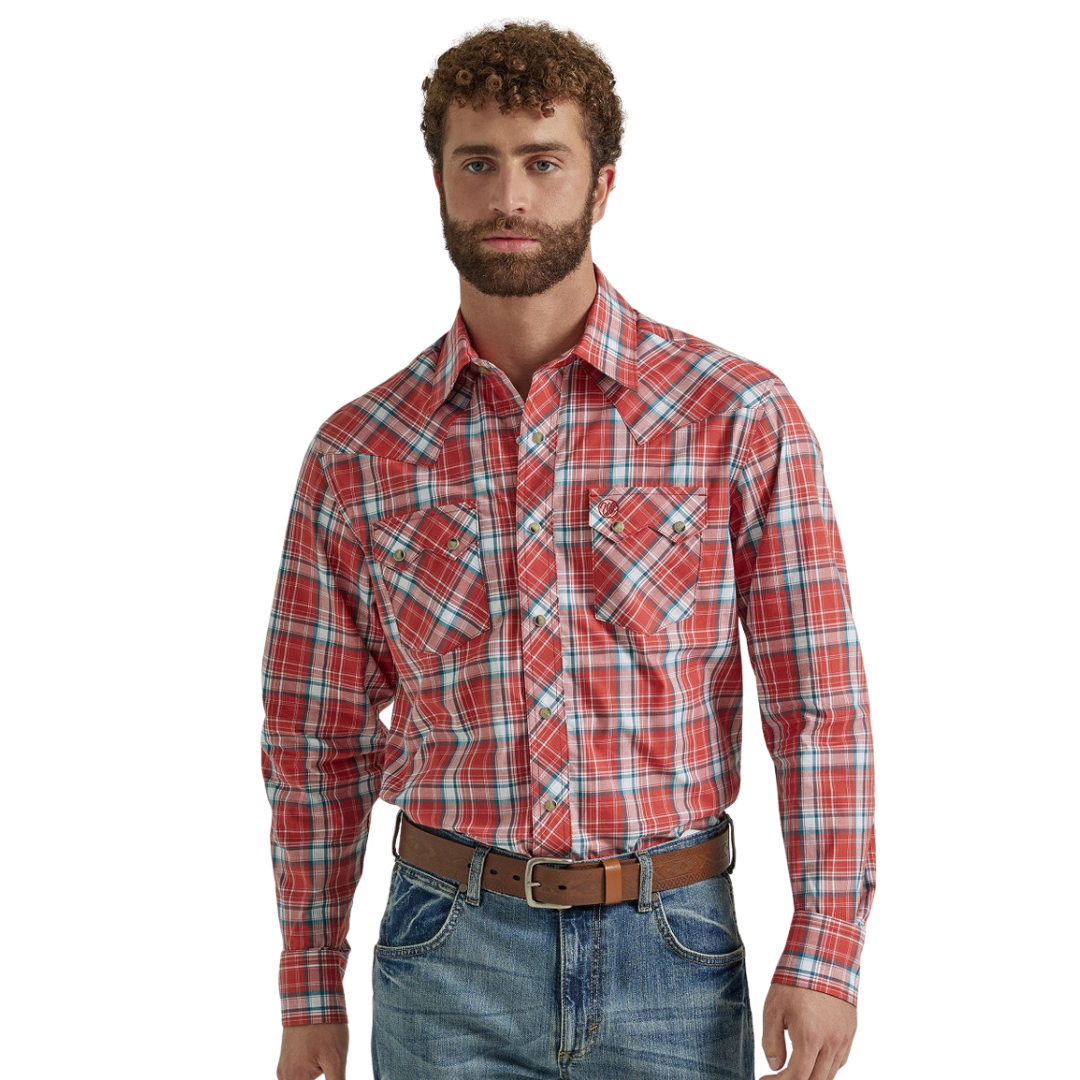 Wrangler Men's Retro Core Plaid Red Shirt